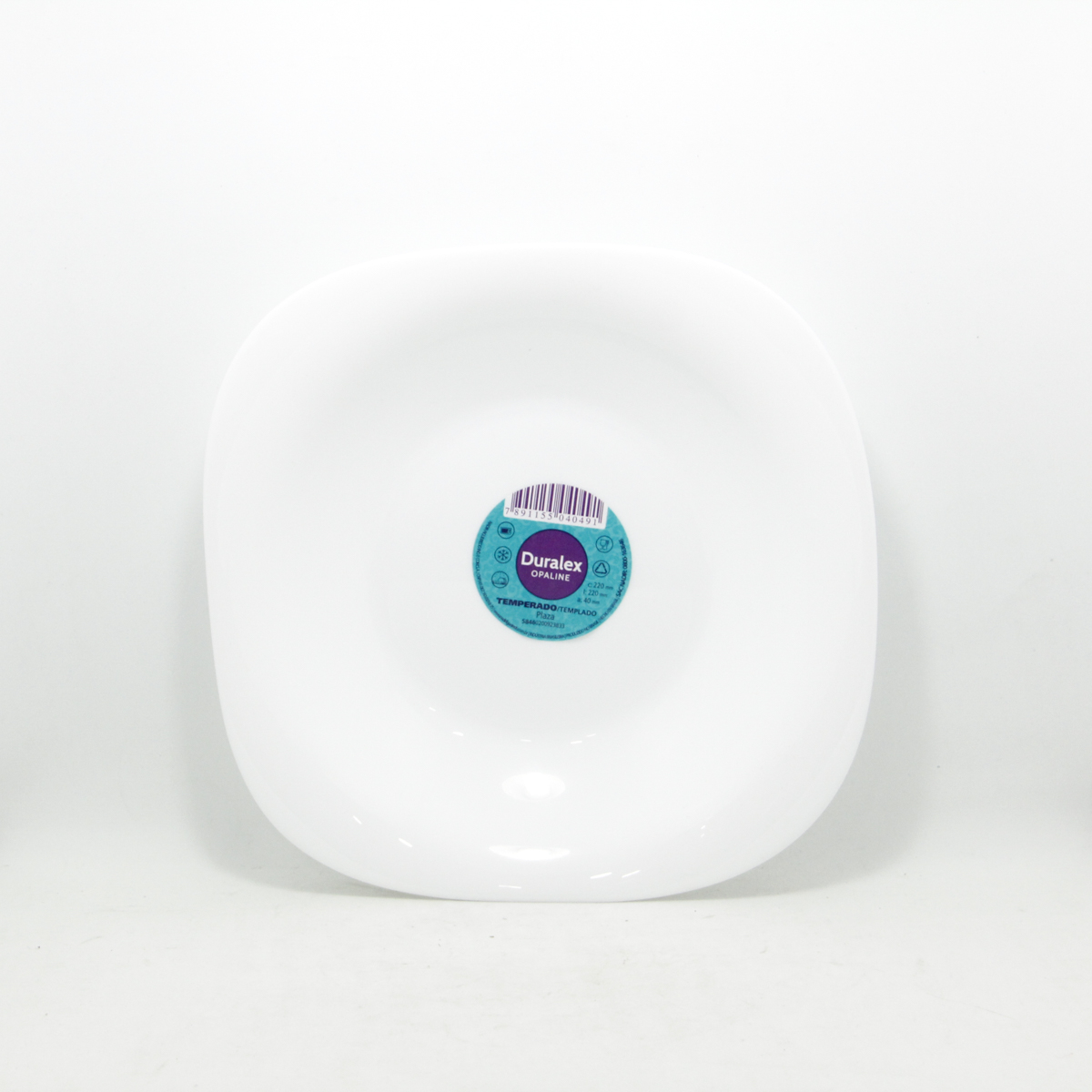 PLATO HONDO CUADRADO OPALINA 22CM DURALEX