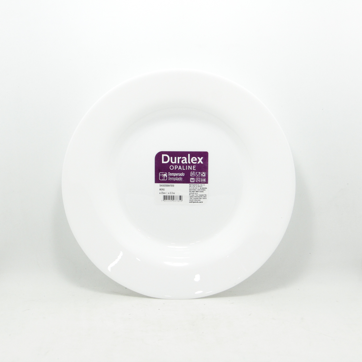 PLATO HONDO OPALINA LINEA BLANCO 23CM DURALEX