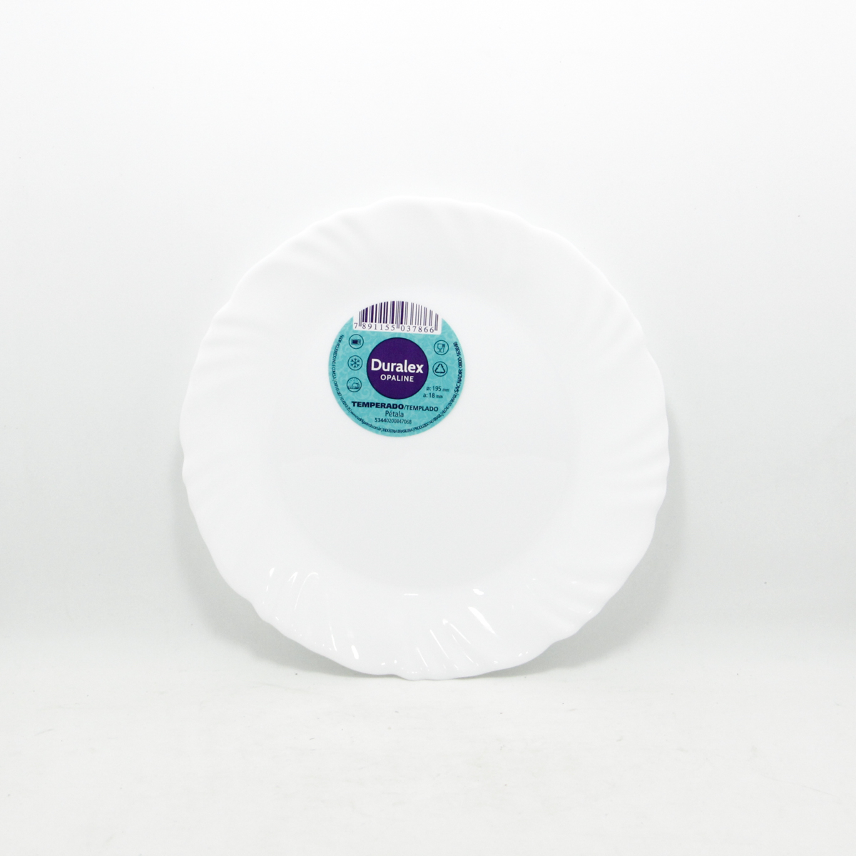 PLATO POSTRE OPALINA LINEA BLANCO 19.5CM DURALEX