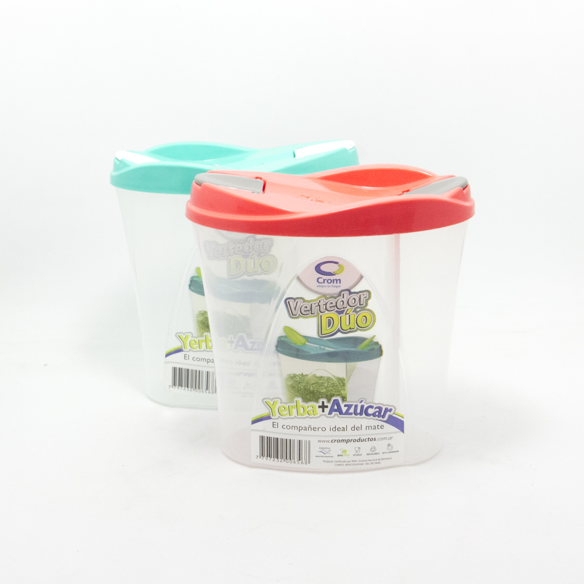 TUPPER VERTEDOR DUO PLASTICO YERBERA/AZUCARERA 13CM