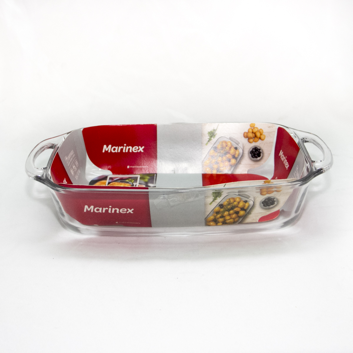 BANDEJA/FUENTE VIDRIO RECTANGULAR CON ASAS MARINEX 3.5LTS