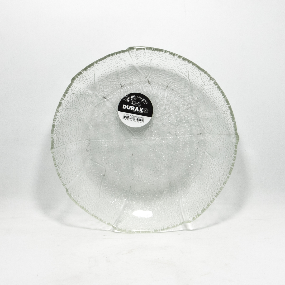 PLATO VIDRIO HONDO DURAX LABRADO 21CM