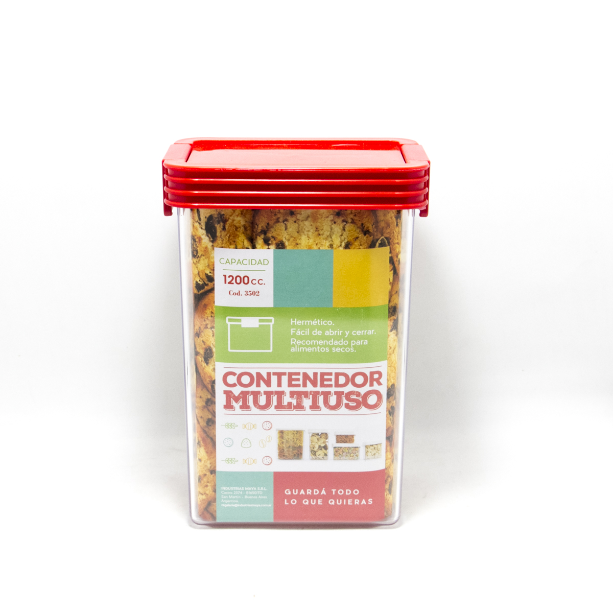 TUPPER CONTENEDOR ACRILICO ALTO 1200CC