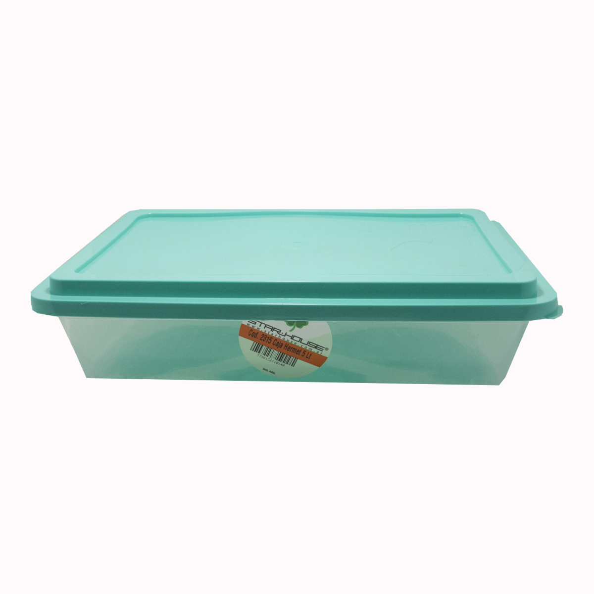 TUPPER HERMETICO PLASTICO RECTANGULAR 5LTS STAR HOUSE