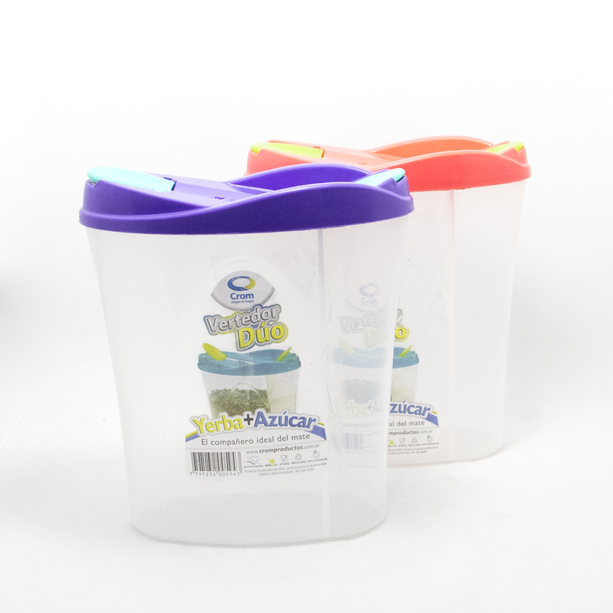 TUPPER VERTEDOR DUO YERBERO/AZUCARERO PLASTICO