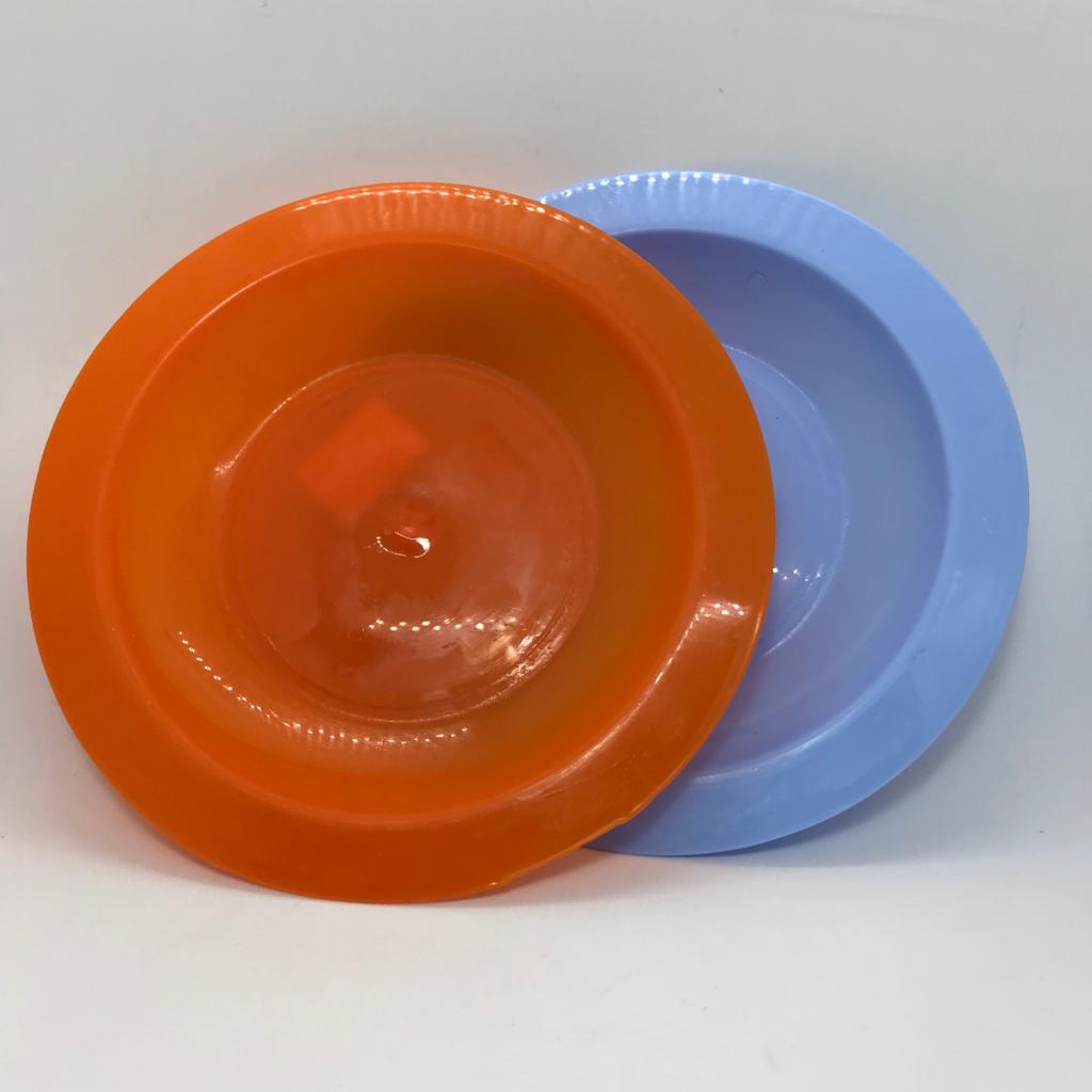 PLATO HONDO PLASTICO COLORES 21CM