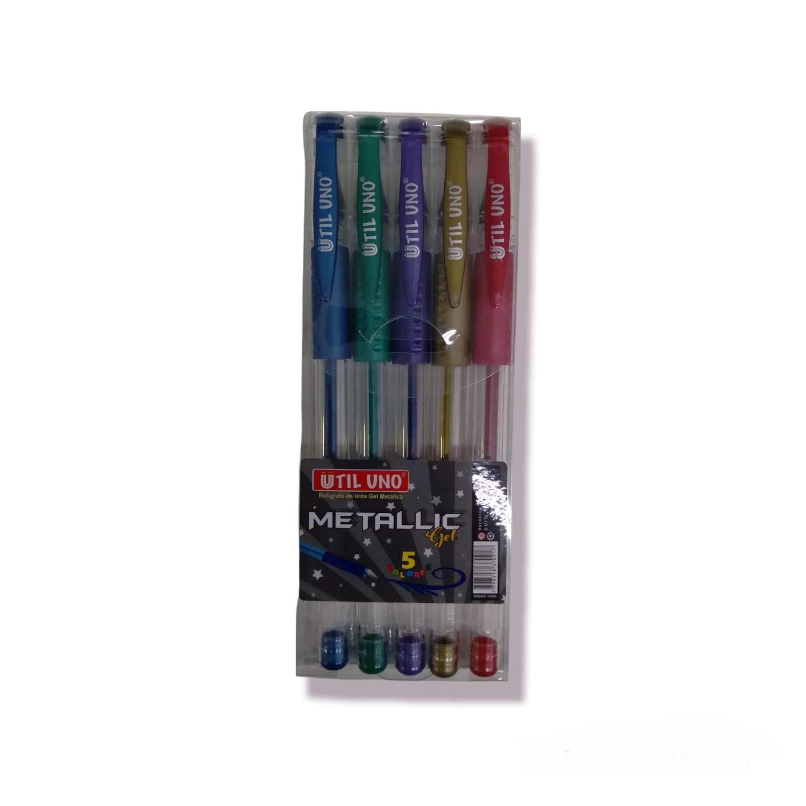 BIROMES DE TINTA GEL EN COLORES METALIZADOS X 5 UNIDADES