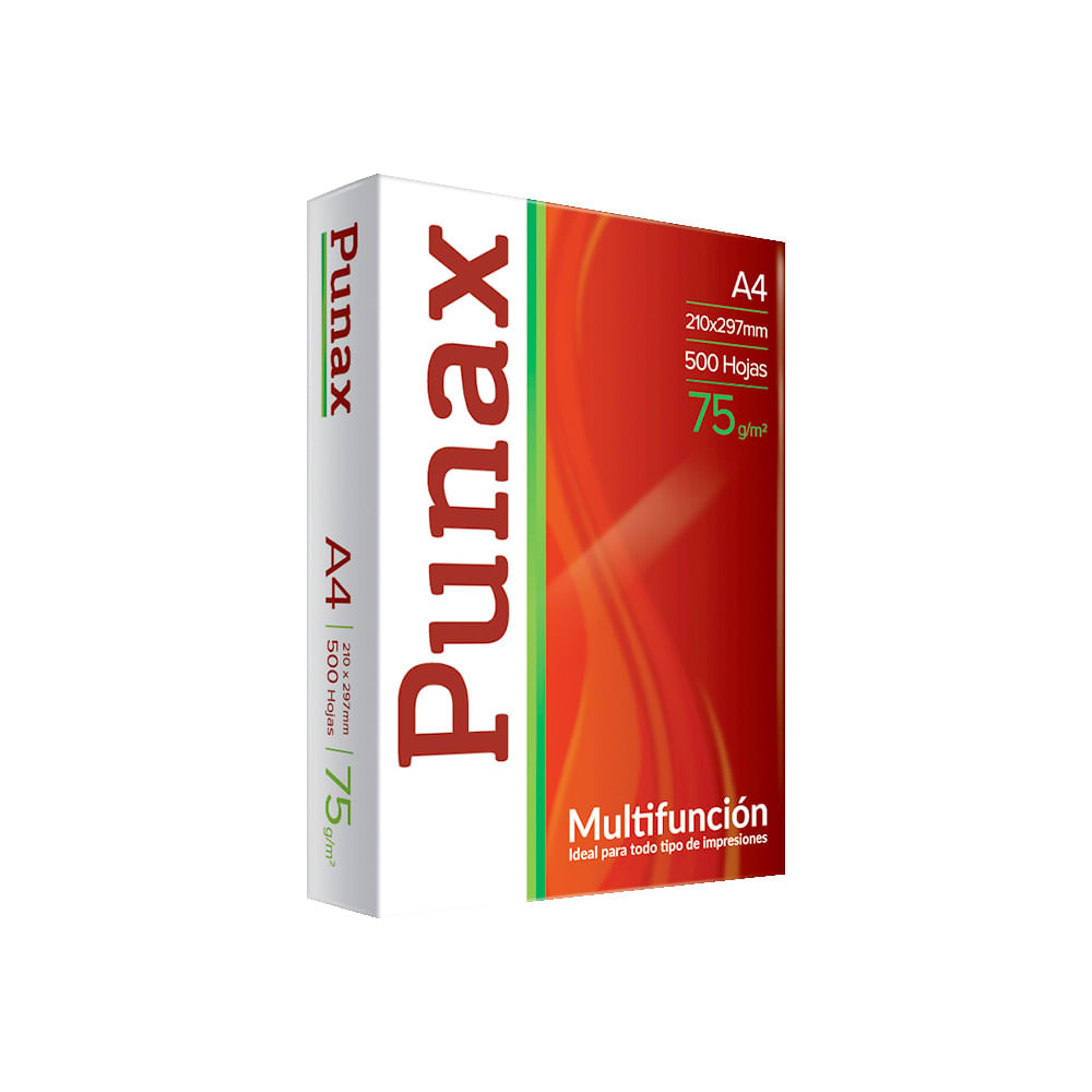 RESMA DE HOJAS A4 X 500 HOJAS 75GRS PUNAX 