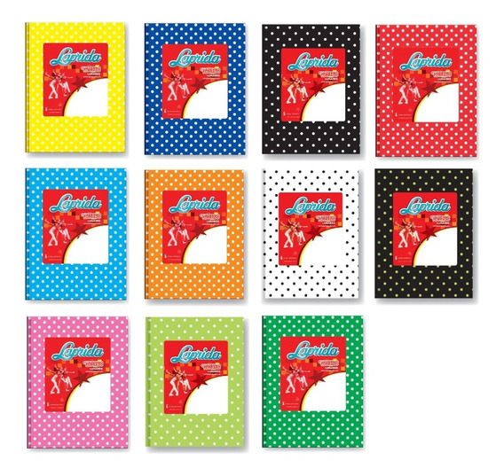 CUADERNO N*1 X 50HJS RAYADO A LUNARES VARIOS COLORES LAPRIDA