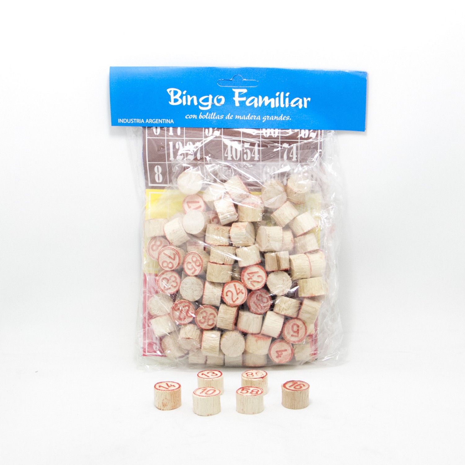 BINGO FAMILIAR MADERA X 24 CARTONES EN BOLSA