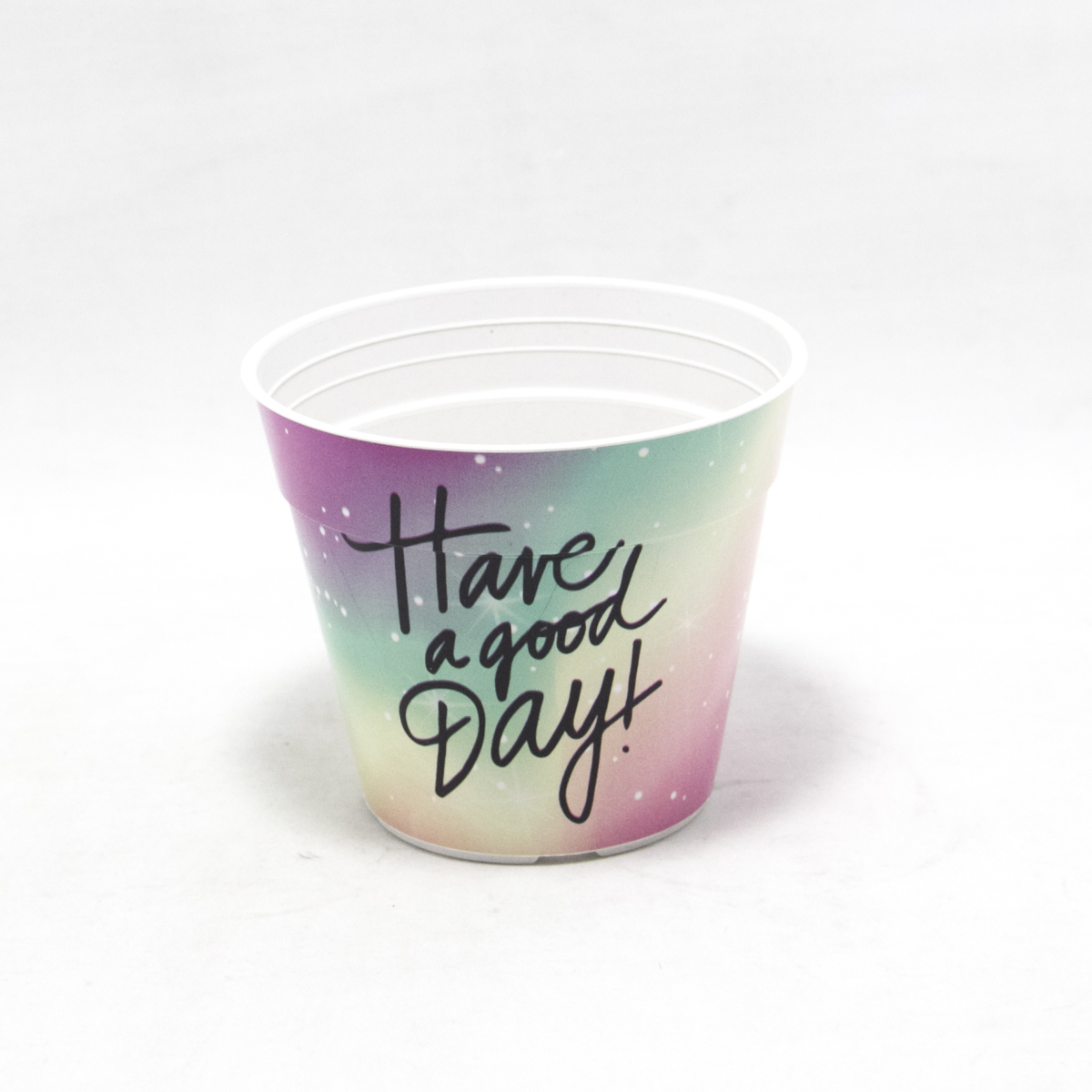 MACETA PLASTICA DECORADA N*8