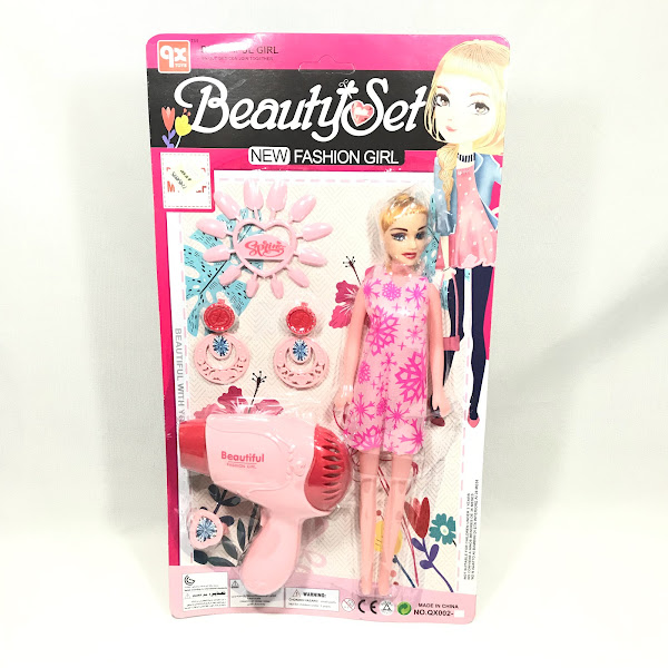MUÑECA CON ACCESORIOS DE BELLEZA EN BLISTER 27CM