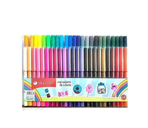 FIBRAS DE COLORES SURTIDOS X 48 UNIDADES SKYCOLOR