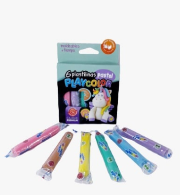 PLASTILINA X 6 UNIDADES COLORES PASTEL PLAYCOLOR 