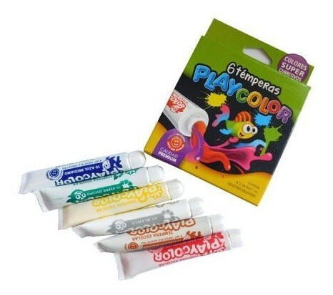 TEMPERA X 6 UNIDADES COLORES SURTIDOS PLAYCOLOR 