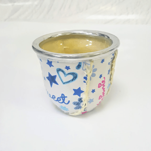 MATE VIDRIO FORRADO CUERINA ESTAMPADO