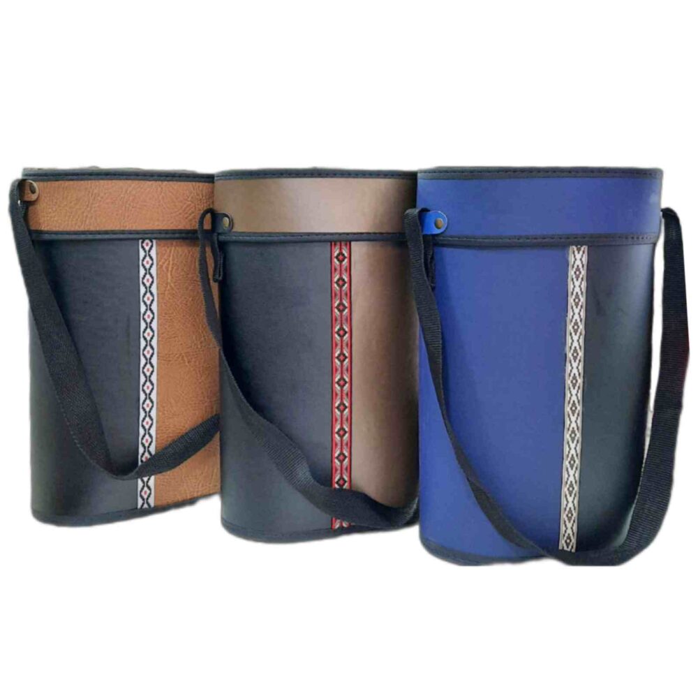 BOLSO MATERO CUERINA CON TAPA Y CORREA