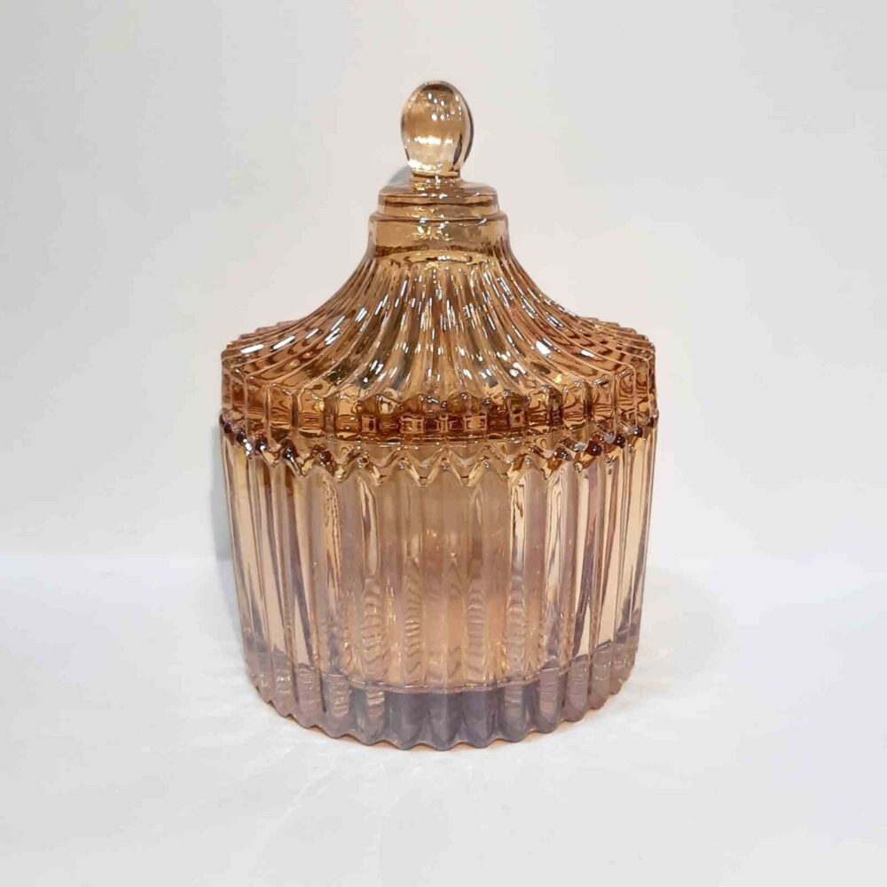 CARAMELERA VIDRIO DORADA 9CM