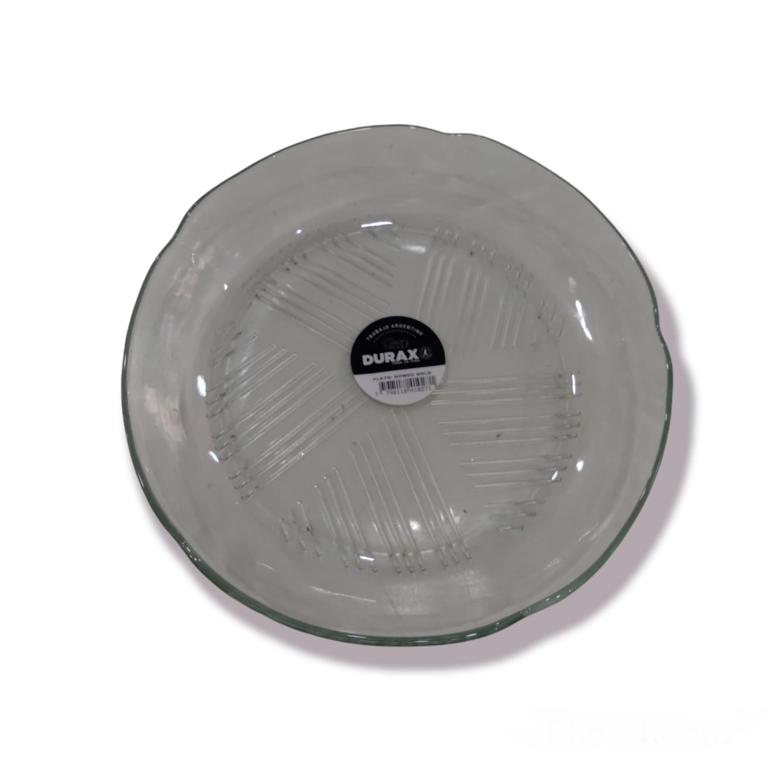 PLATO VIDRIO PLAYO GOLD DURAX 23CM