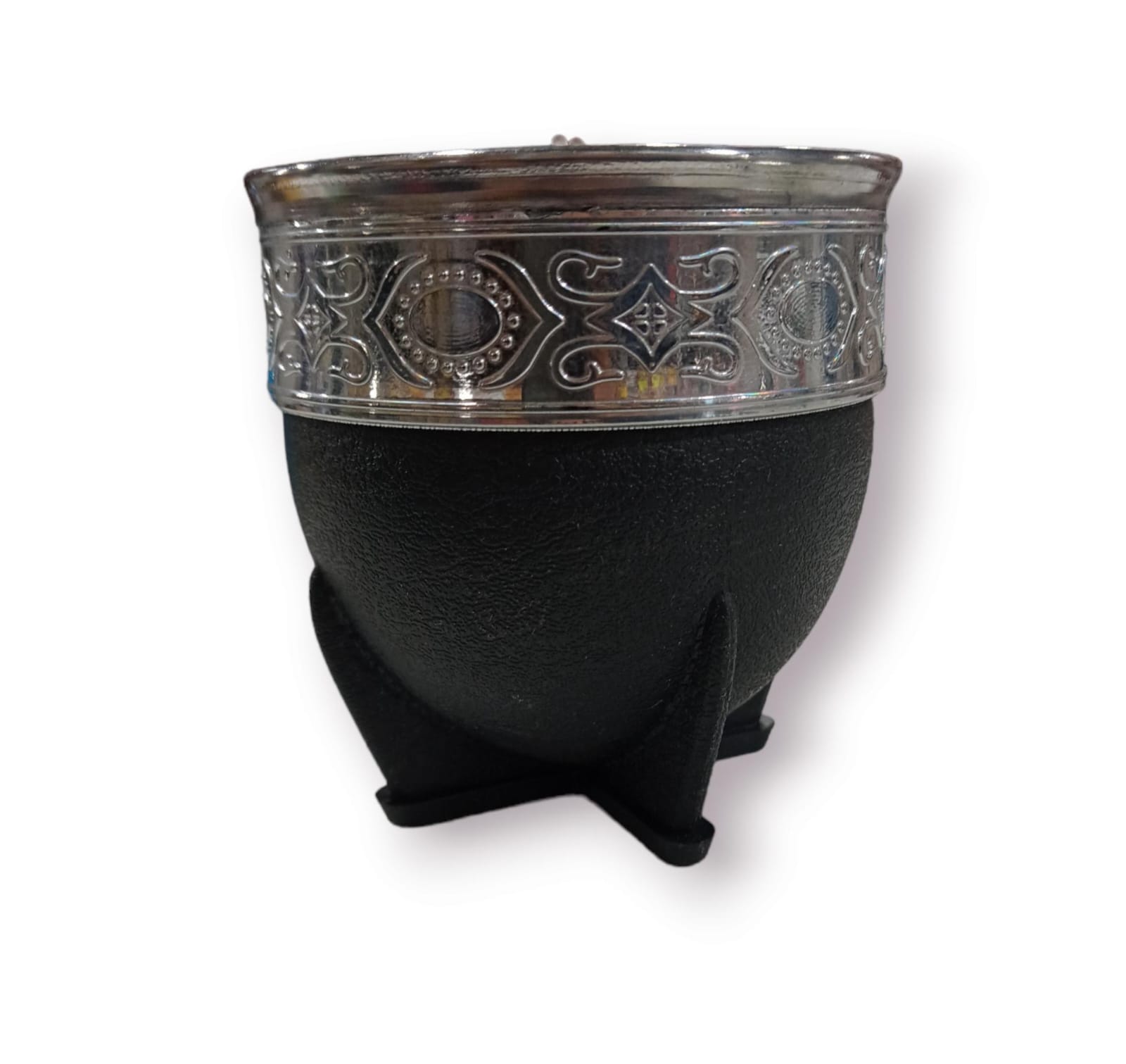 MATE ESTILO IMPERIAL DE VIDRIO CON VIROLA GRABADA