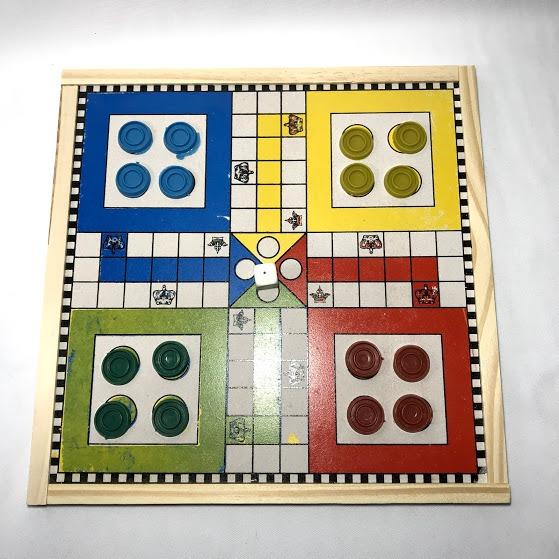 JUEGO DE MESA DE MADERA OCA/LUDO/RECORRIDO