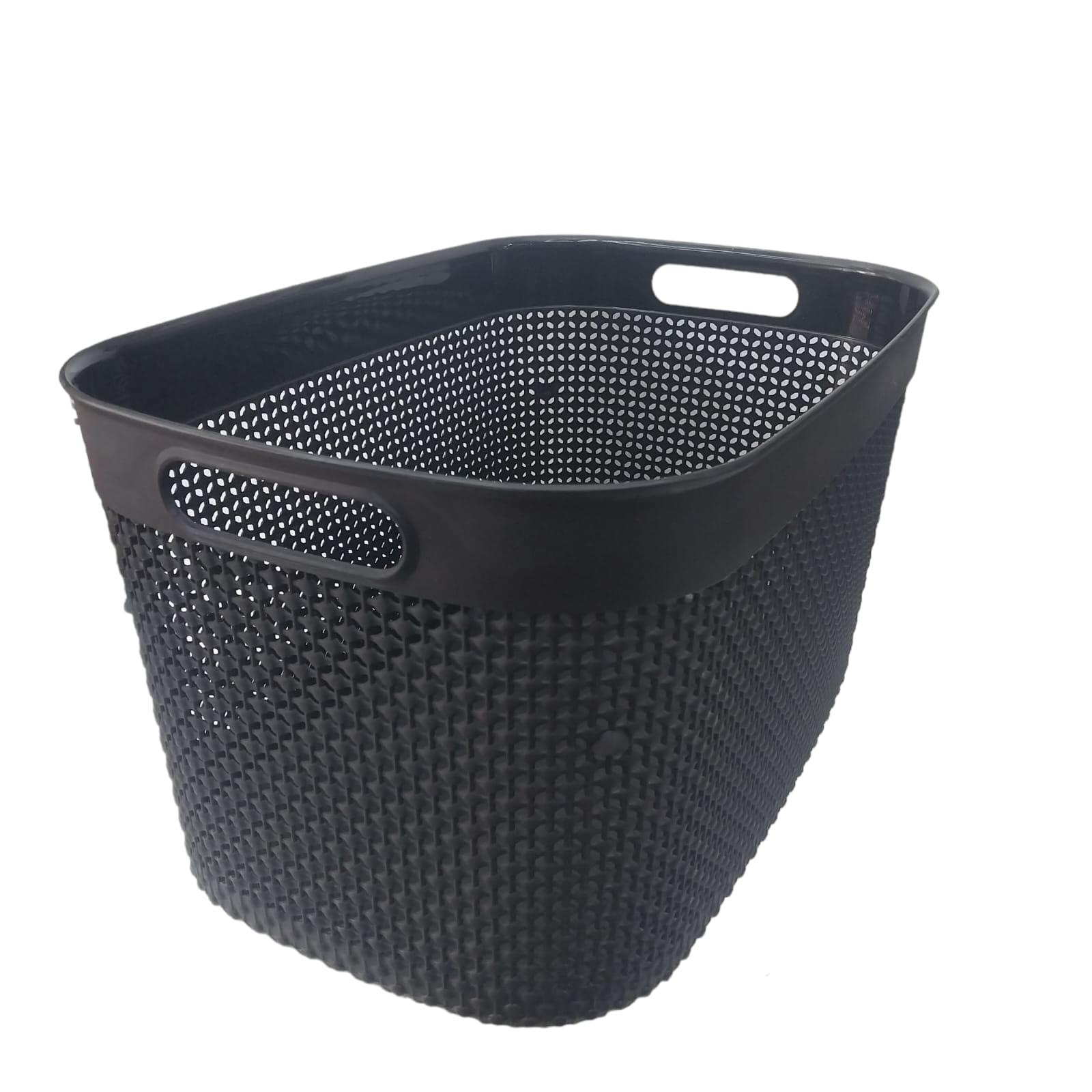 CANASTO ORGANIZADOR PLASTICO GRANDE SIN TAPA 22X27X40CM