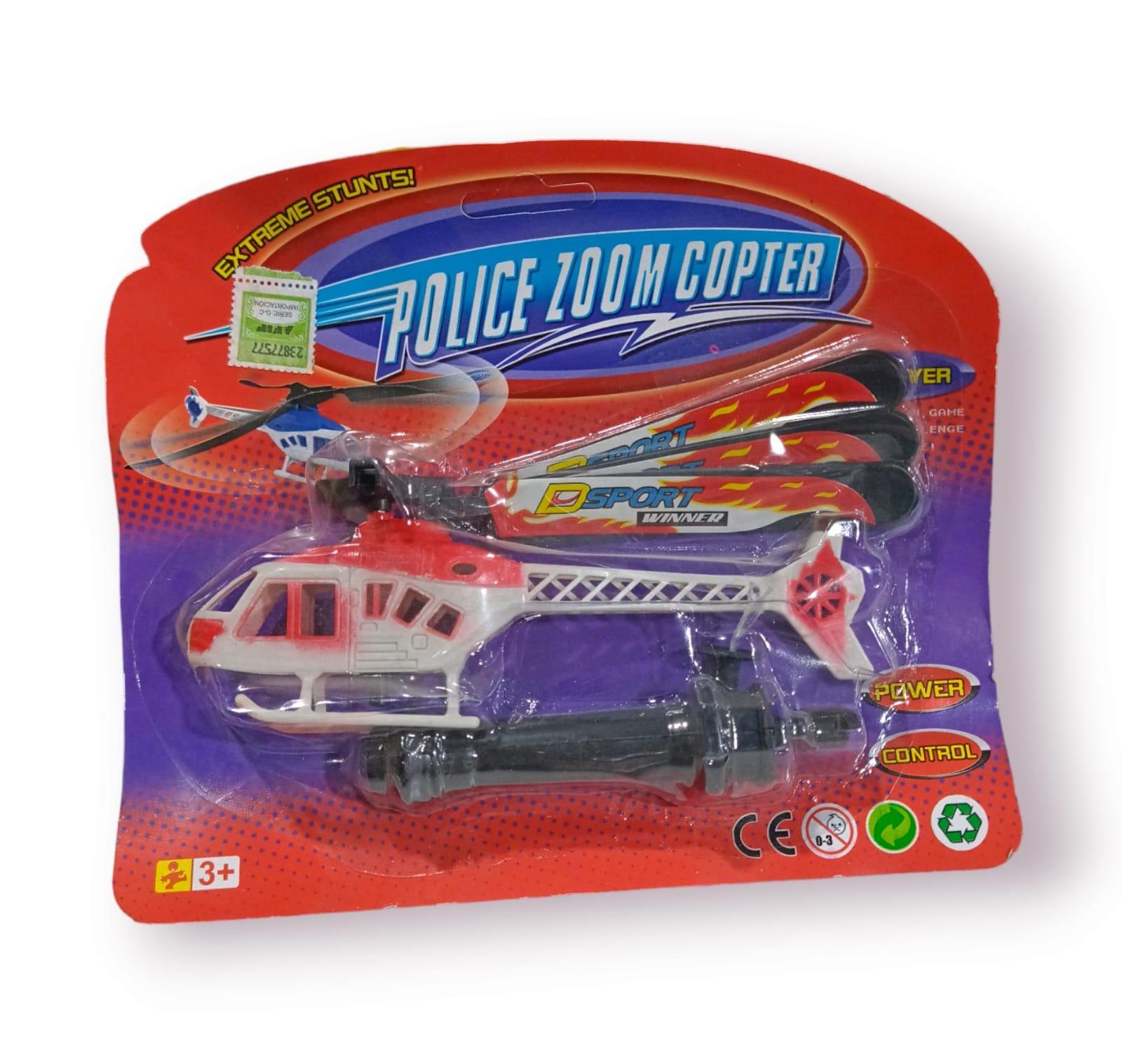HELICOPTERO CON LANZADOR EN BLISTER 16CM