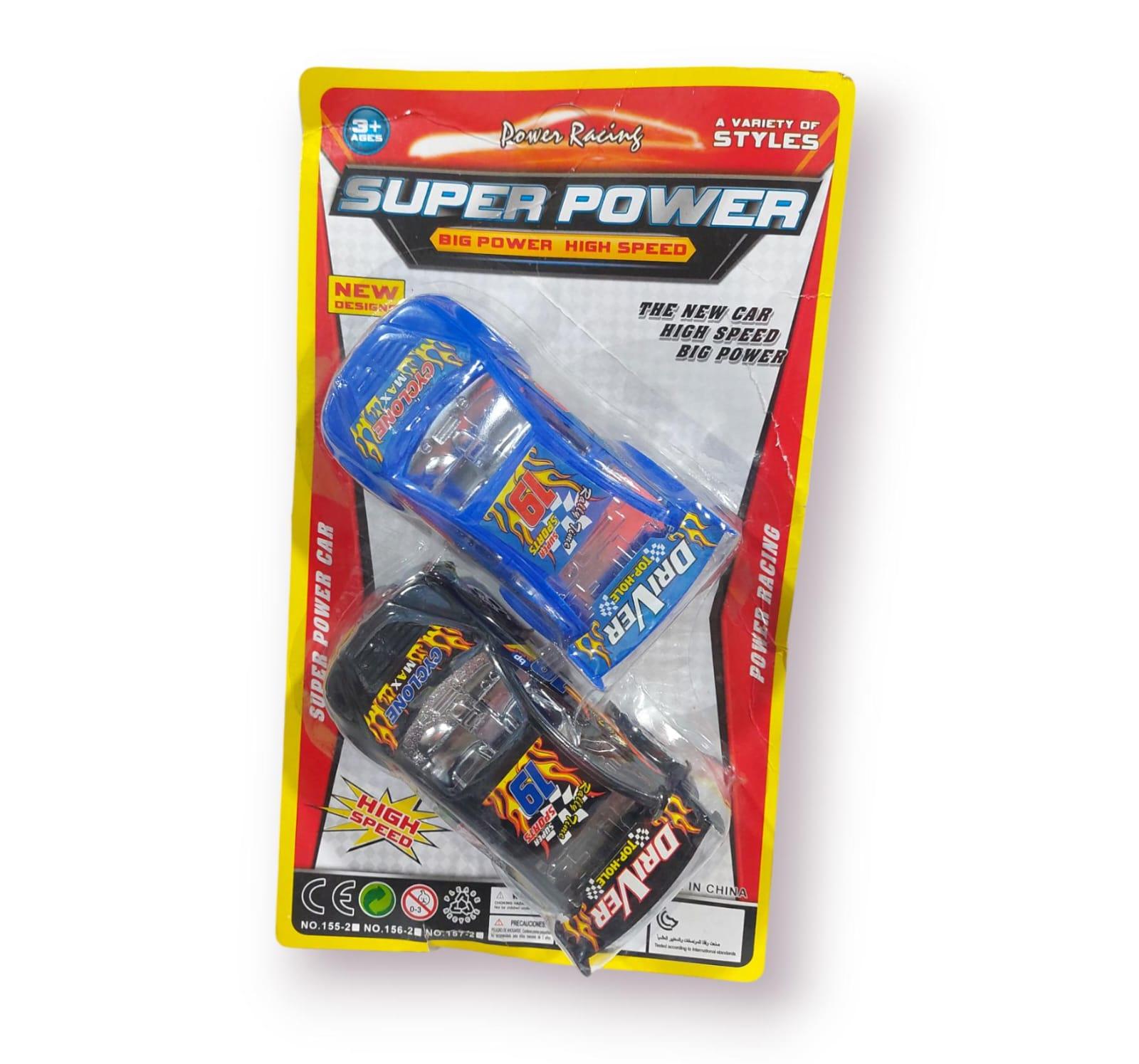 AUTO A FRICCION X 2 UNIDADES EN BLISTER 13CM
