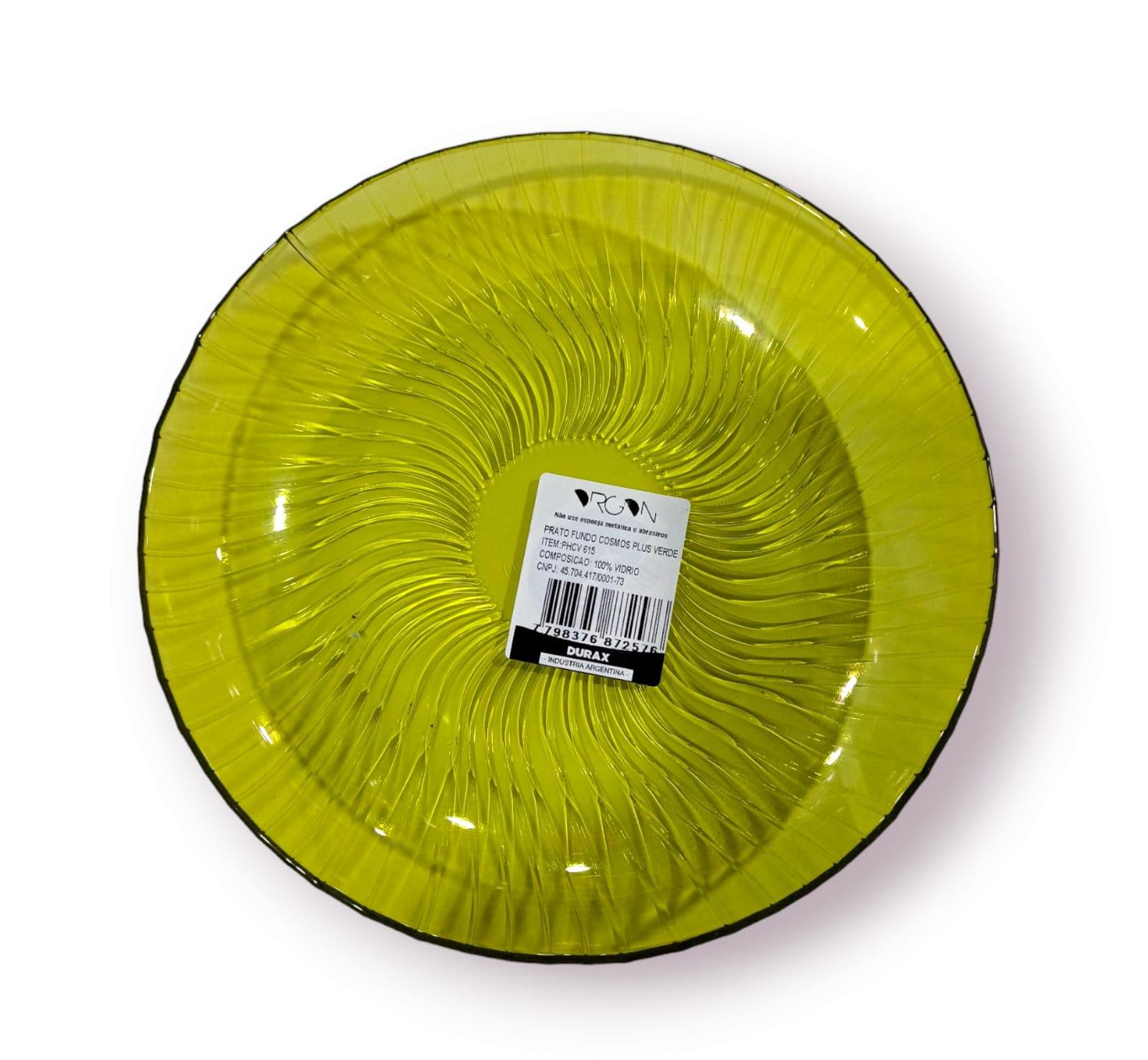 PLATO HONDO COSMOS PLUS VERDE DURAX 22CM