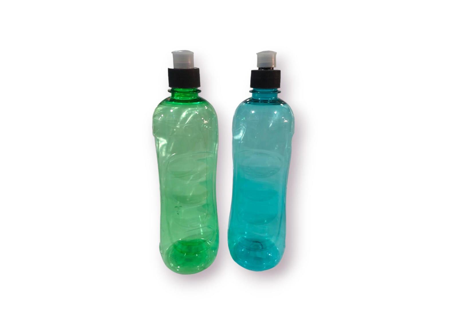 BOTELLA ESTILO DEPORTIVA PLASTICA 600CC CON PICO 