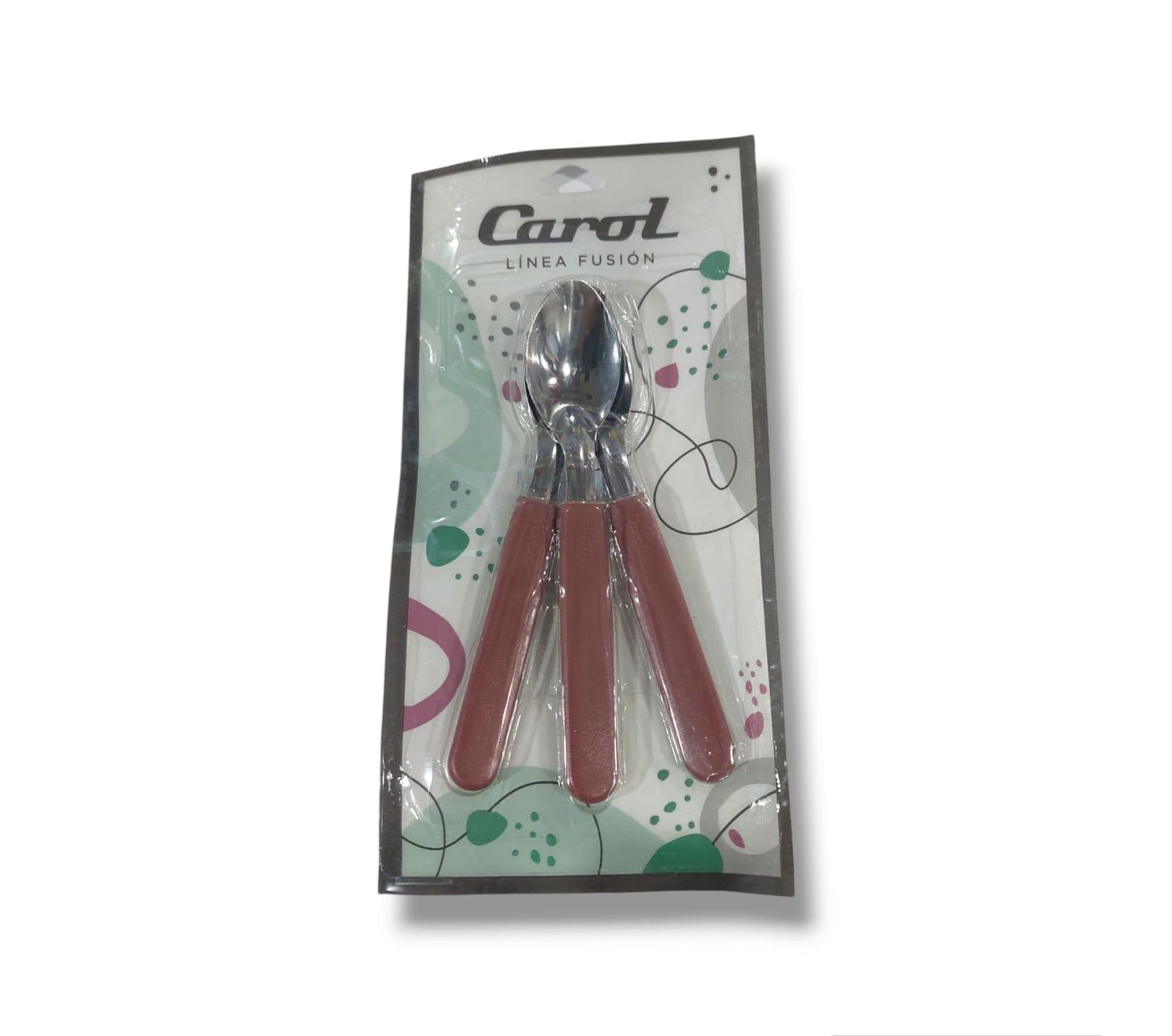 CUCHARITA CAROL X 3 UNIDADES COLOR BORDO