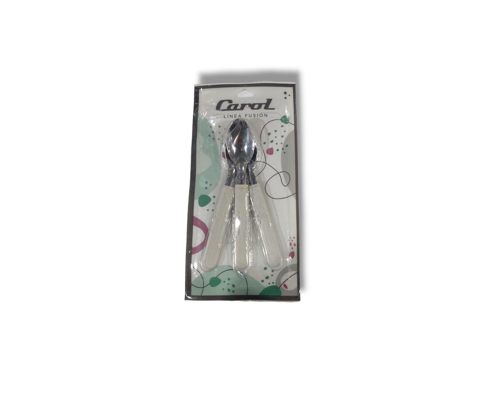 CUCHARITA CAROL X 3 UNIDADES COLOR TIZA