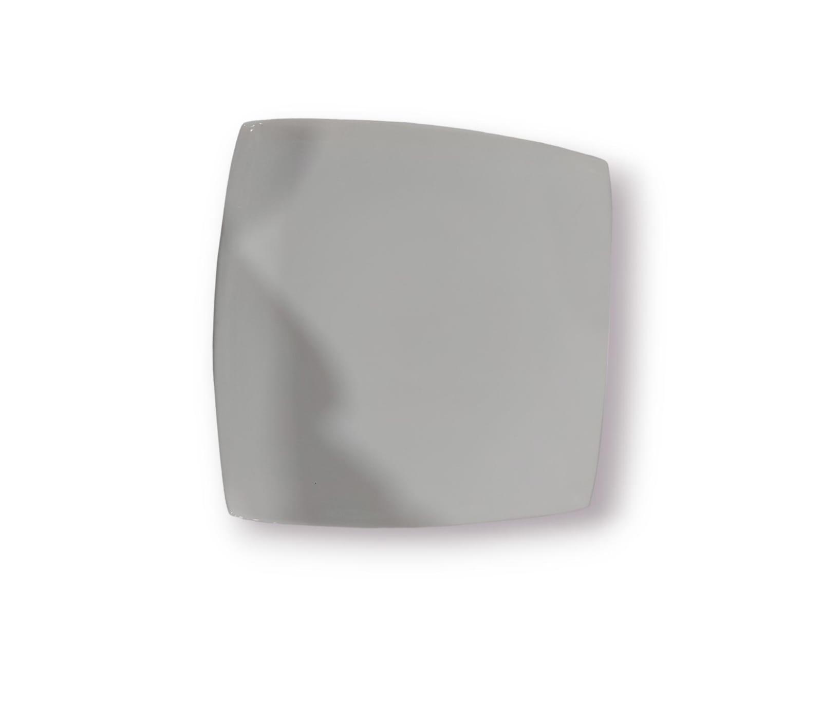 PLATO PLAYO GRANDE CUADRADO OPALINA BLANCO 33CM