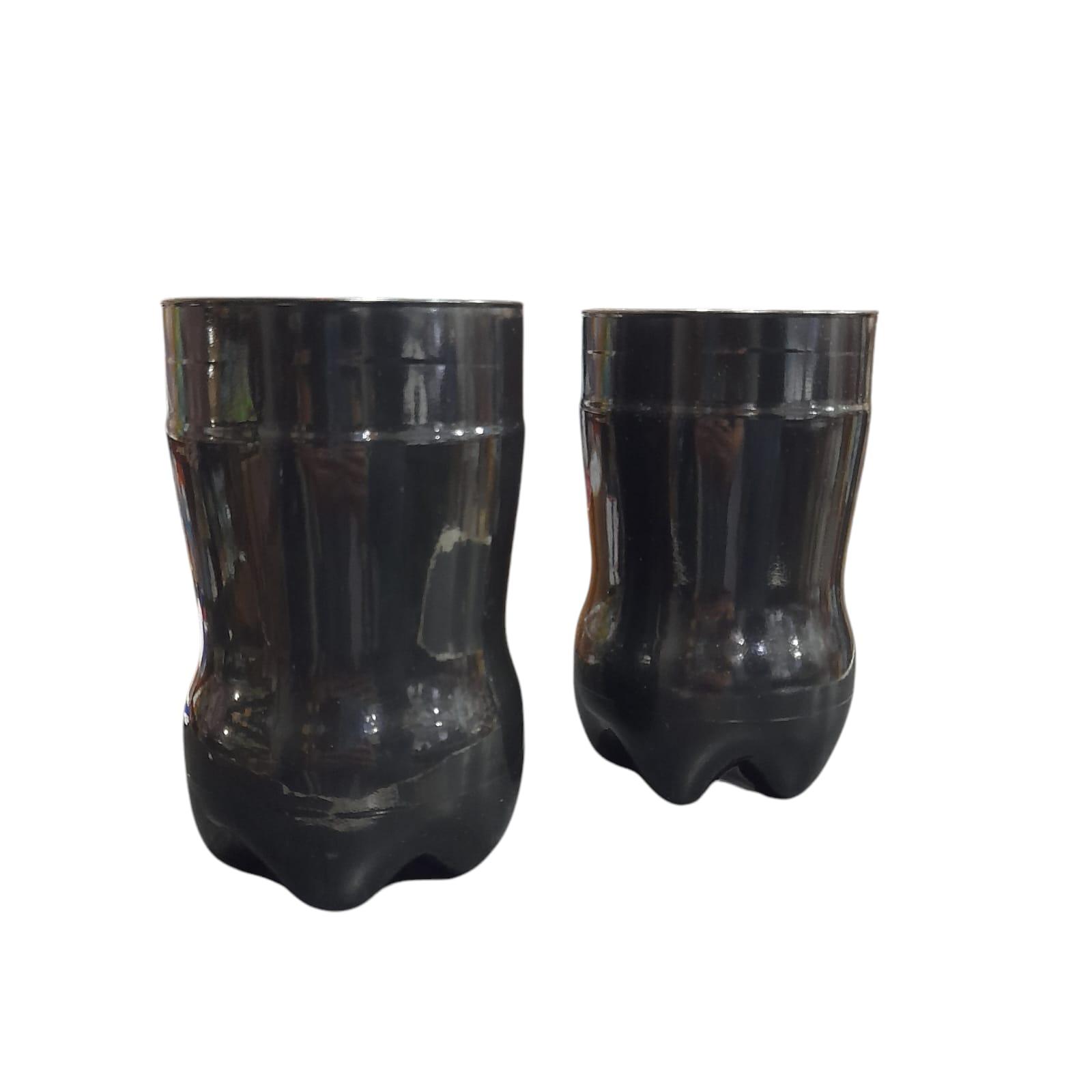 VASO CORDOBES COLOR NEGRO BOTELLA CORTADA