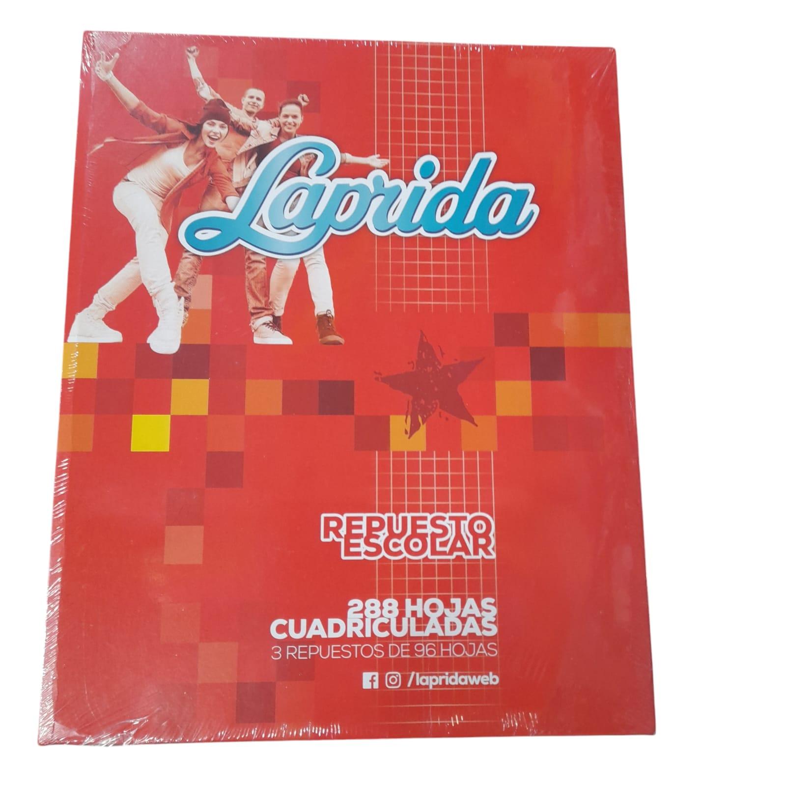 REPUESTO DE HOJAS N*3 X 288 HOJAS CUADRICULADAS LAPRIDA