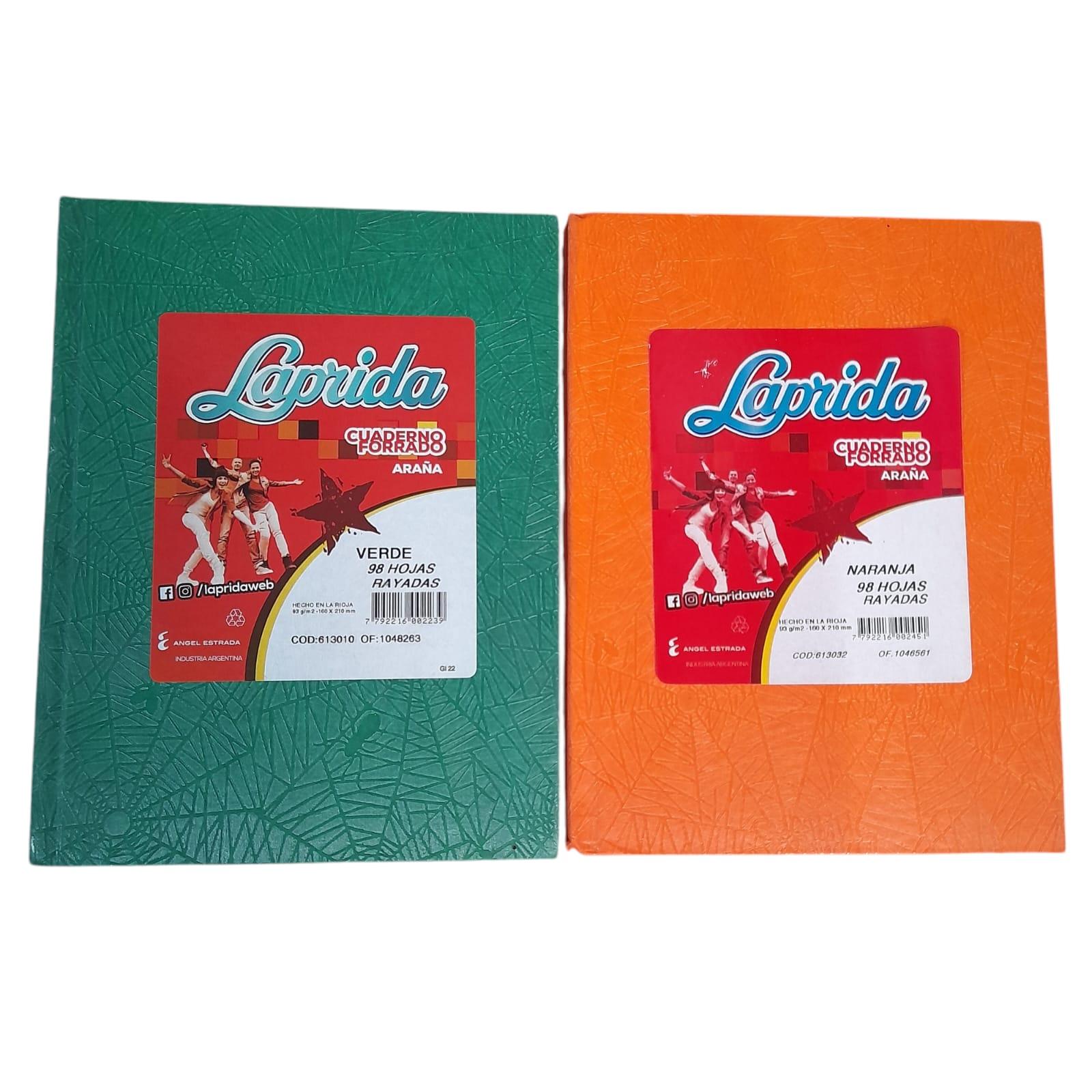 CUADERNO N*1 X 98 HOJAS RAYADO VARIOS COLORES LAPRIDA