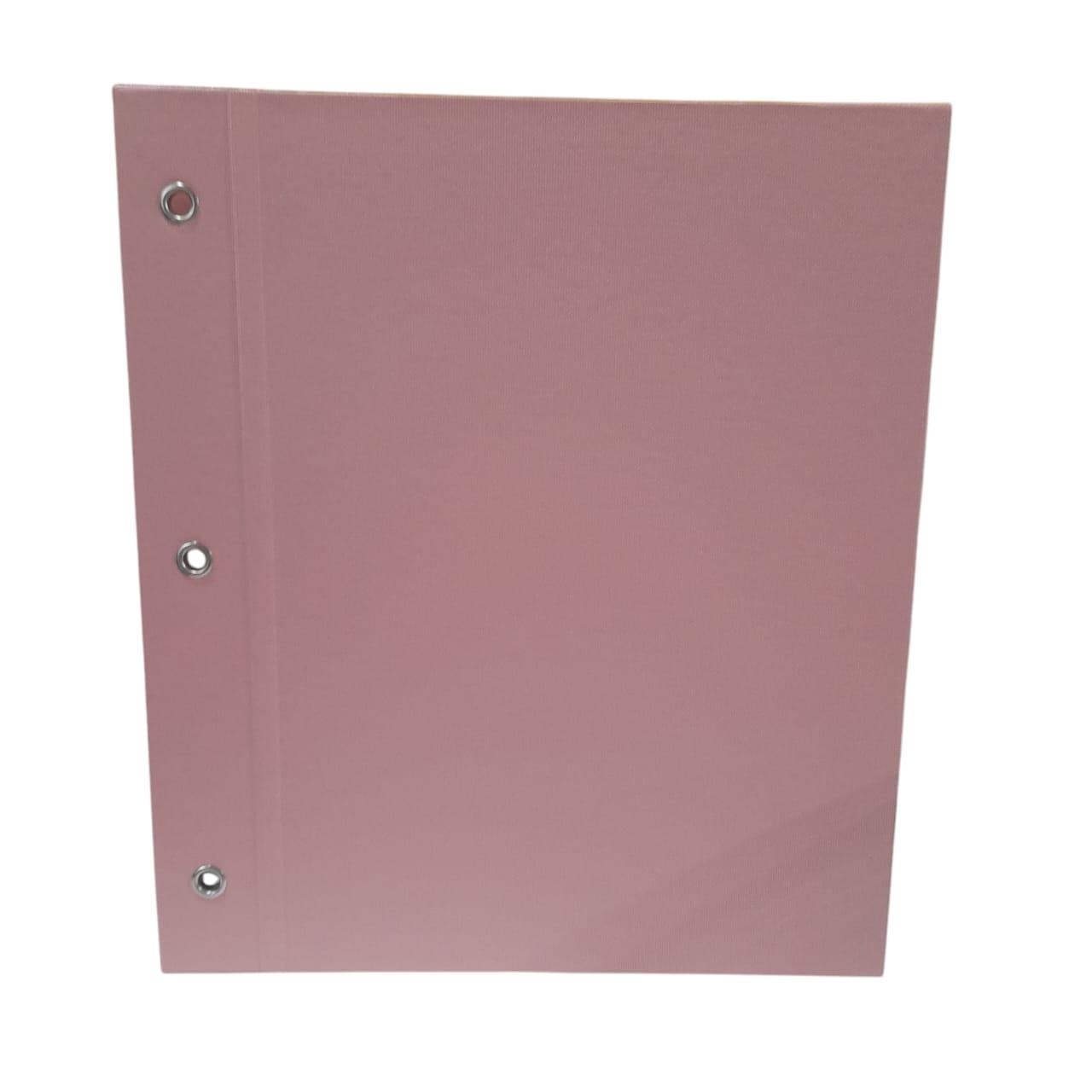 CARPETA N*3 2 TAPAS FORRADA ROSA PASTEL