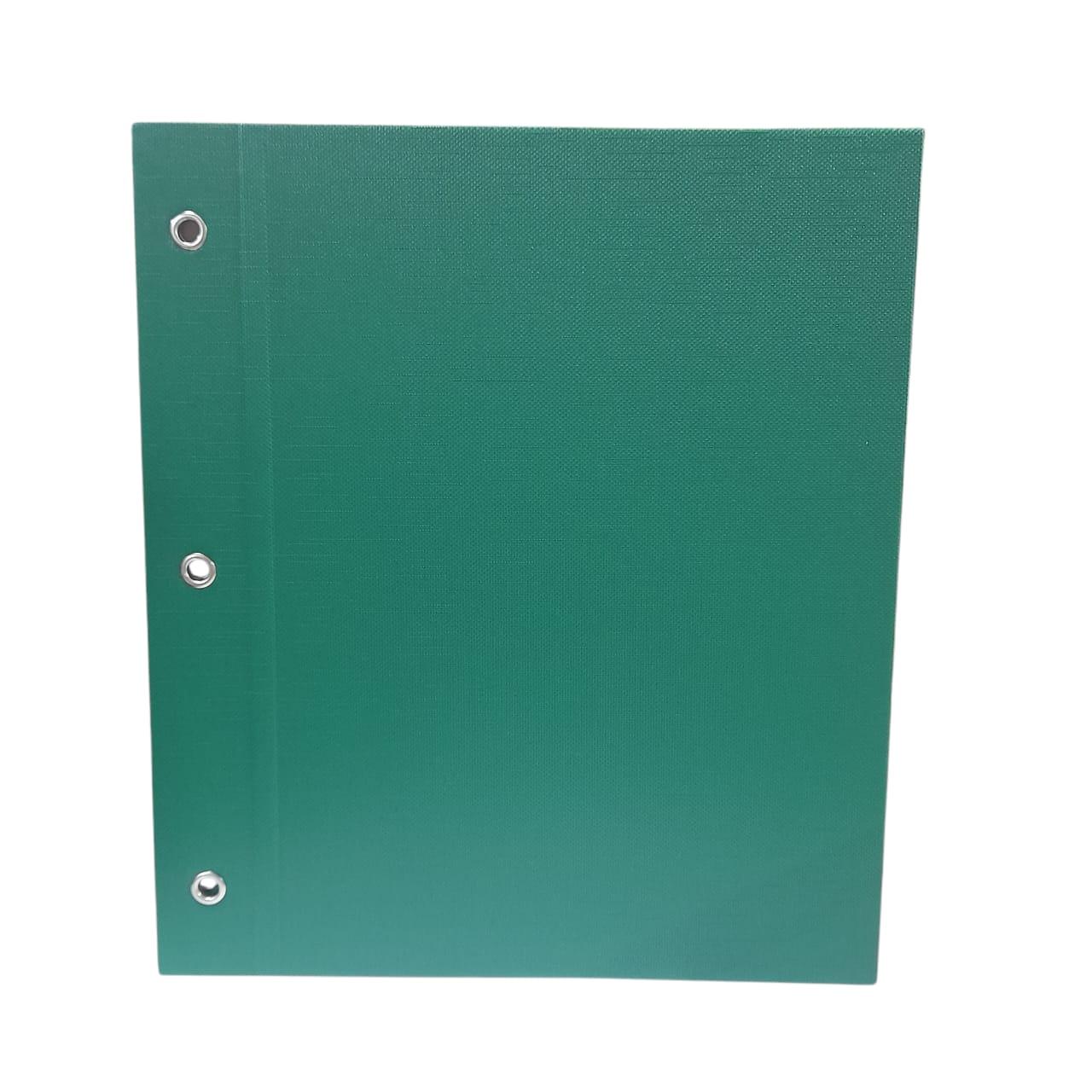 CARPETA N*3 2 TAPAS FORRADA VERDE
