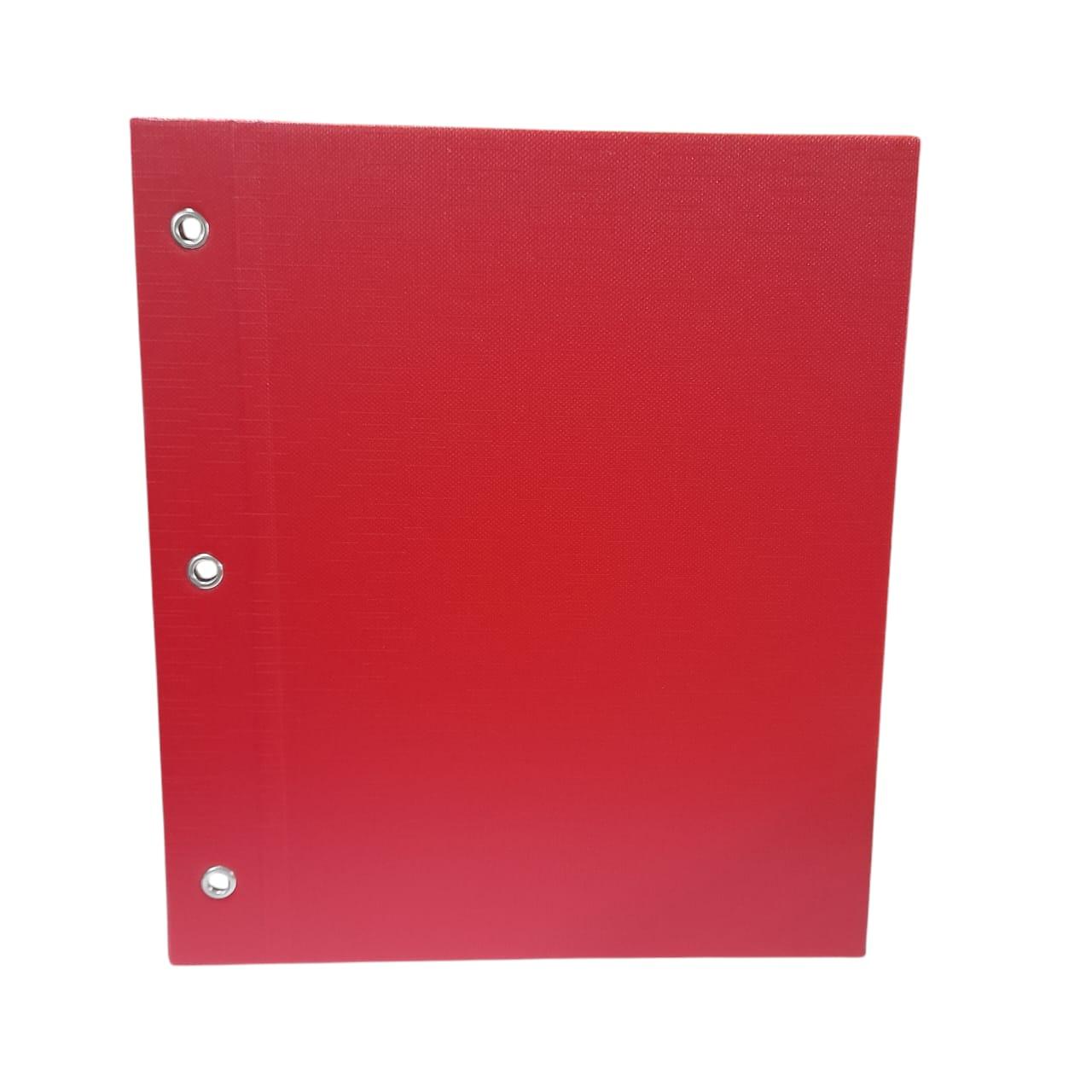 CARPETA N*3 2 TAPAS FORRADA ROJA