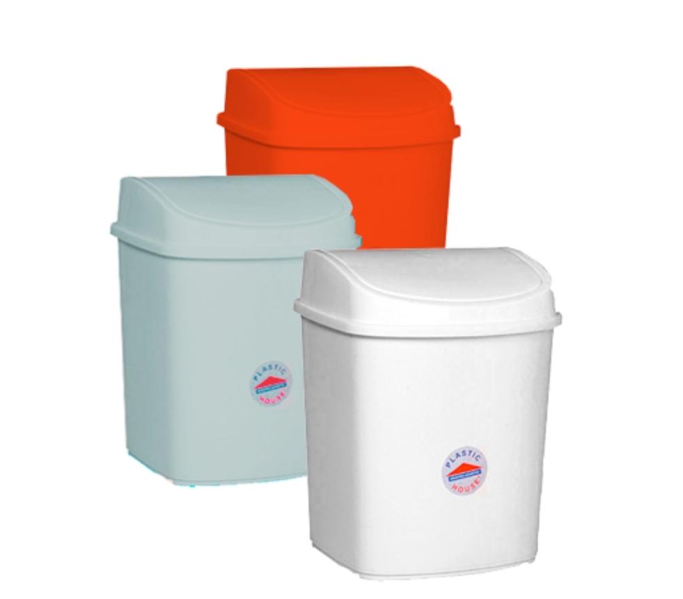 TACHO PARA RESIDUOS PLASTICO 8LTS TAPA VAIVEN