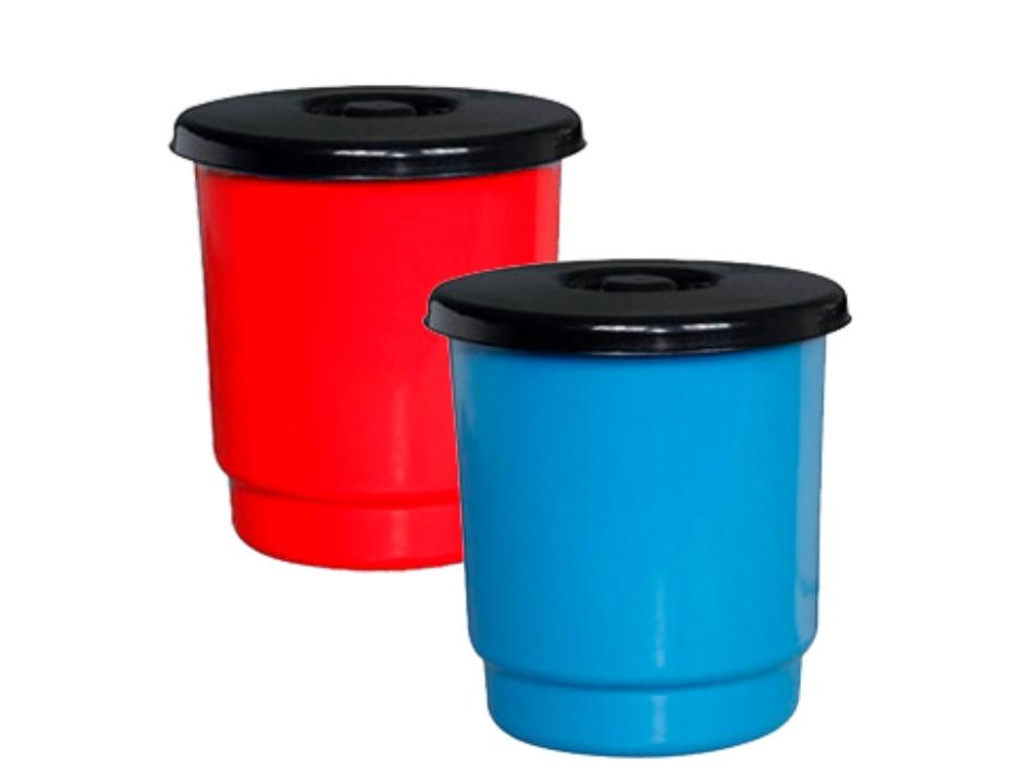 TACHO PLASTICO PARA RESIDUOS 14LTS CON TAPA