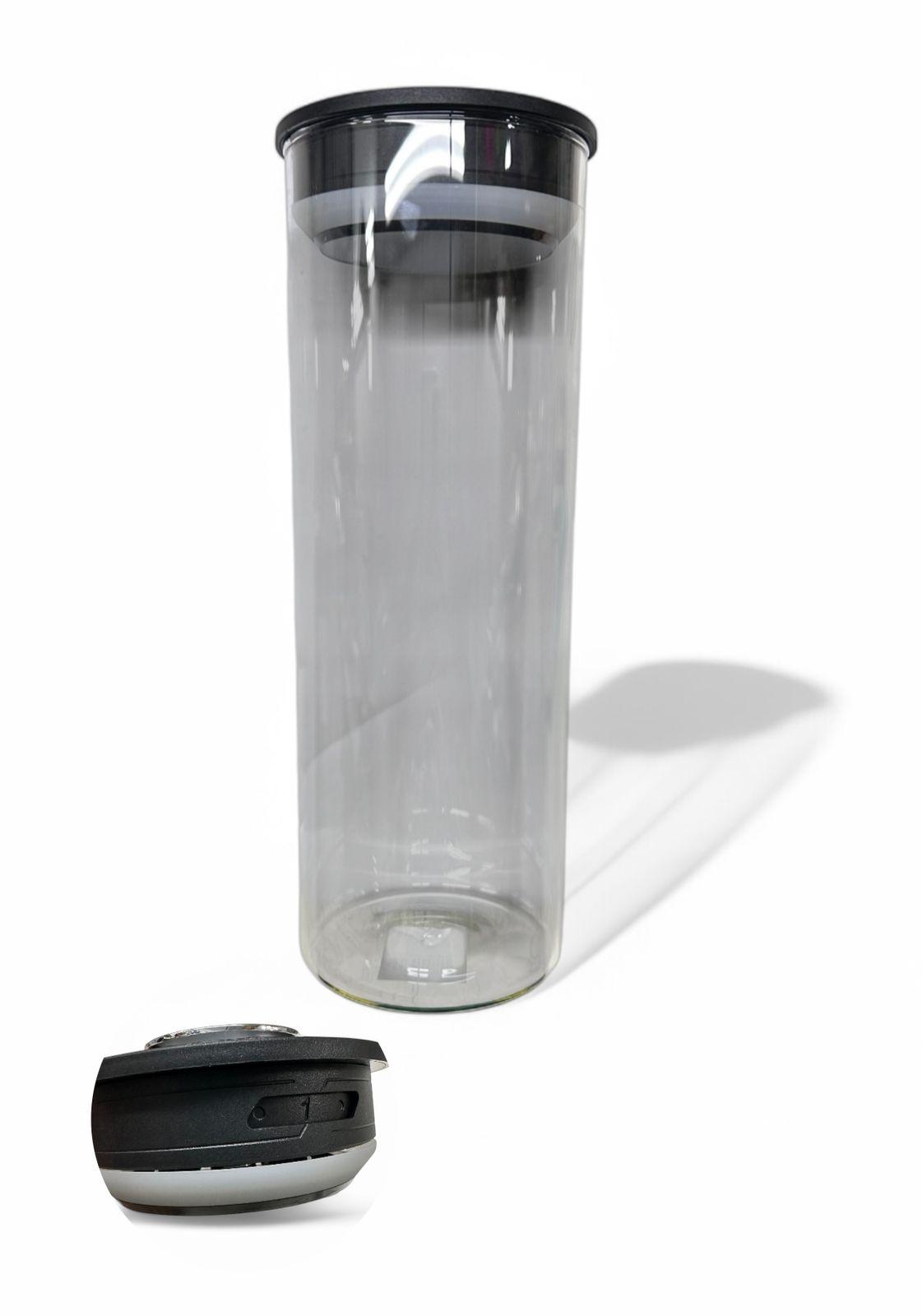  FRASCO VIDRIO 27CM ALTO CON TAPA CONTADOR DE MESES