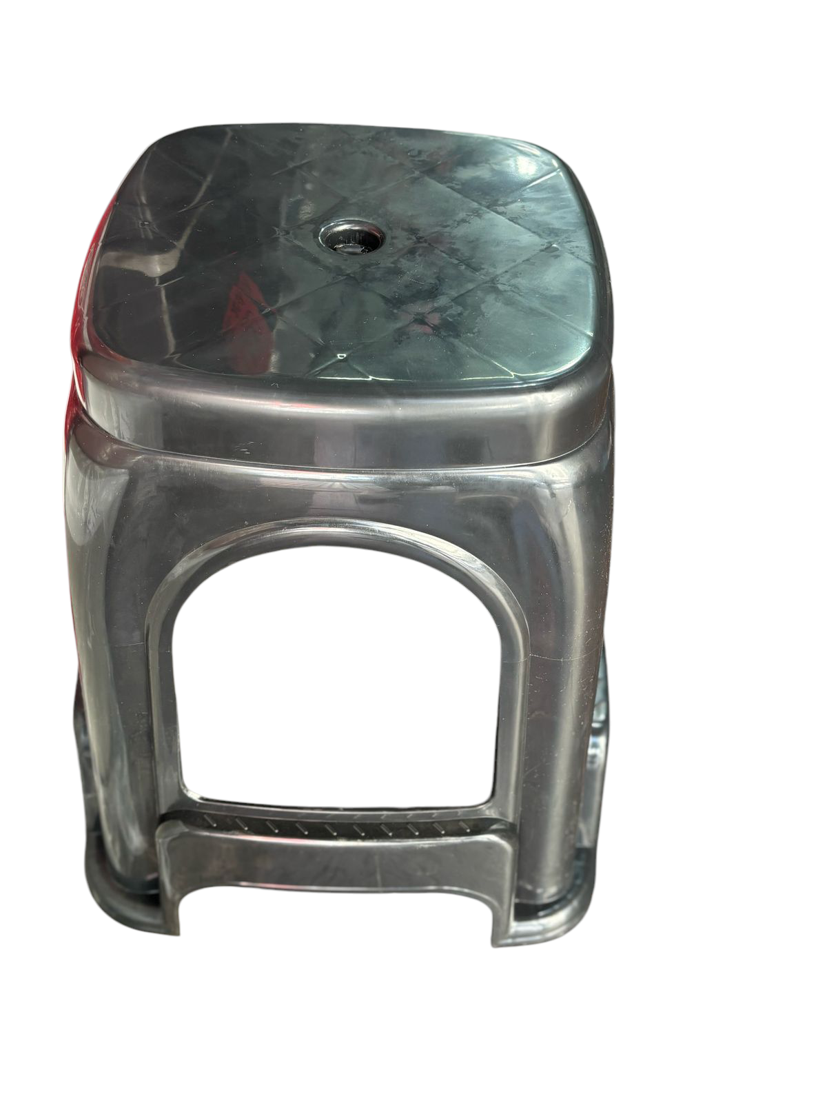 BANQUETA PLASTICA NEGRA APILABLE