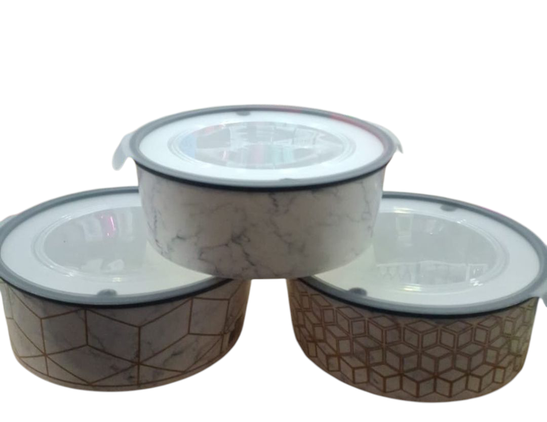 TUPPER CONTENEDOR 2LTS CON TAPA DISEÑO MARMOLADO