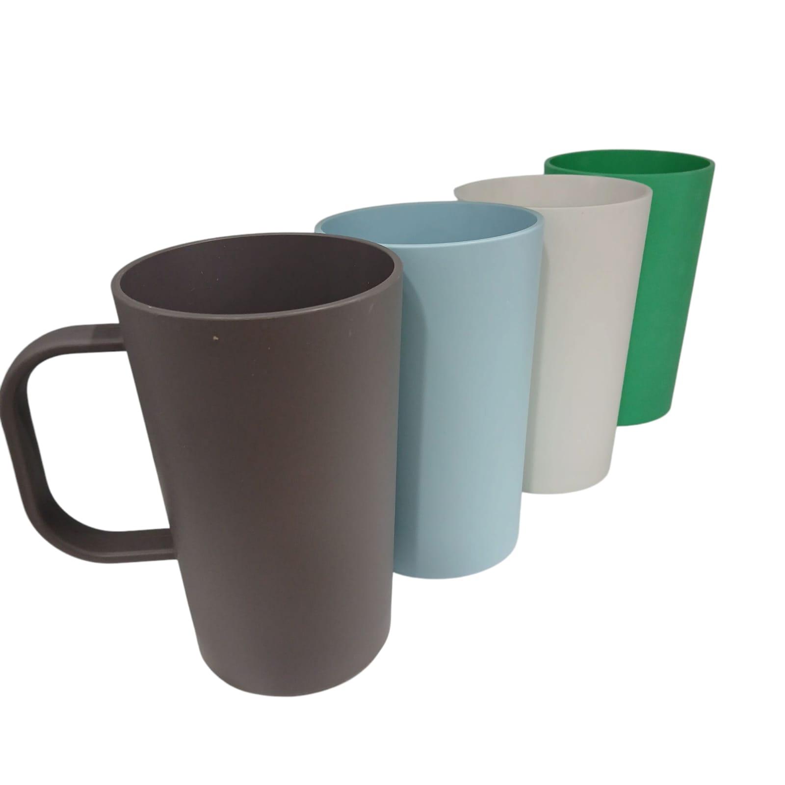TAZA PLASTICA CON ASA 360CC COLOR RESISTENTE