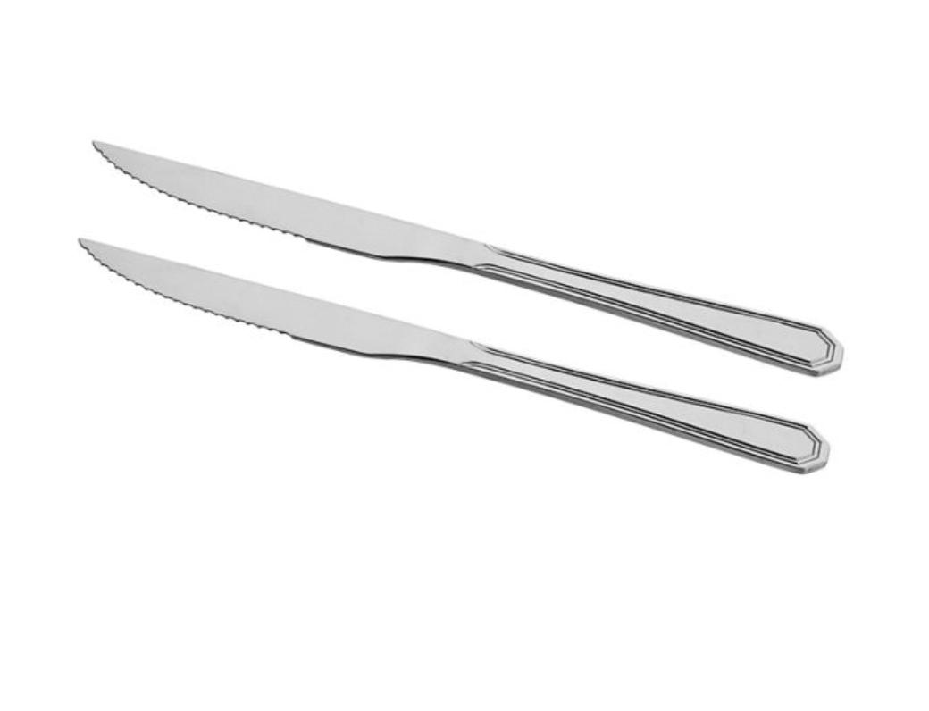 CUCHILLO DE MESA X 2 UNIDADES ACERO INOXIDABLE LINEA PARIS 