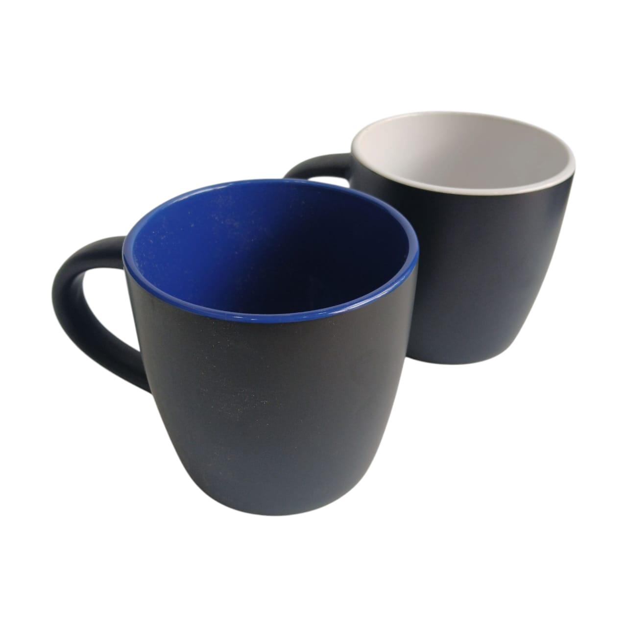 TAZA CERAMICA 350CC BICOLOR CON ASA