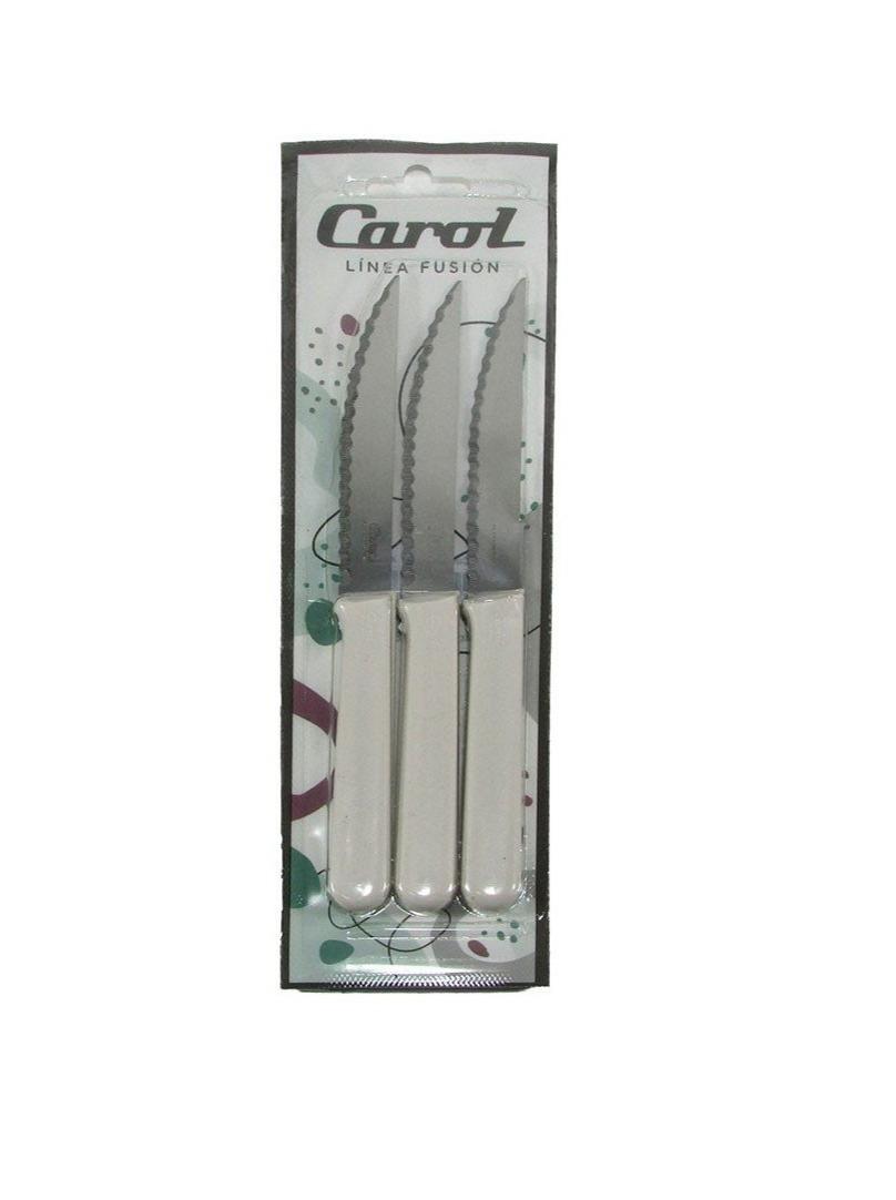 CUCHILLO X 3 UNIDADES BLISTER CAROL