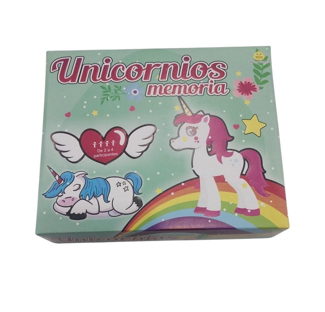 JUEGO MEMORIA MOTIVO UNICORNIO EN CAJA