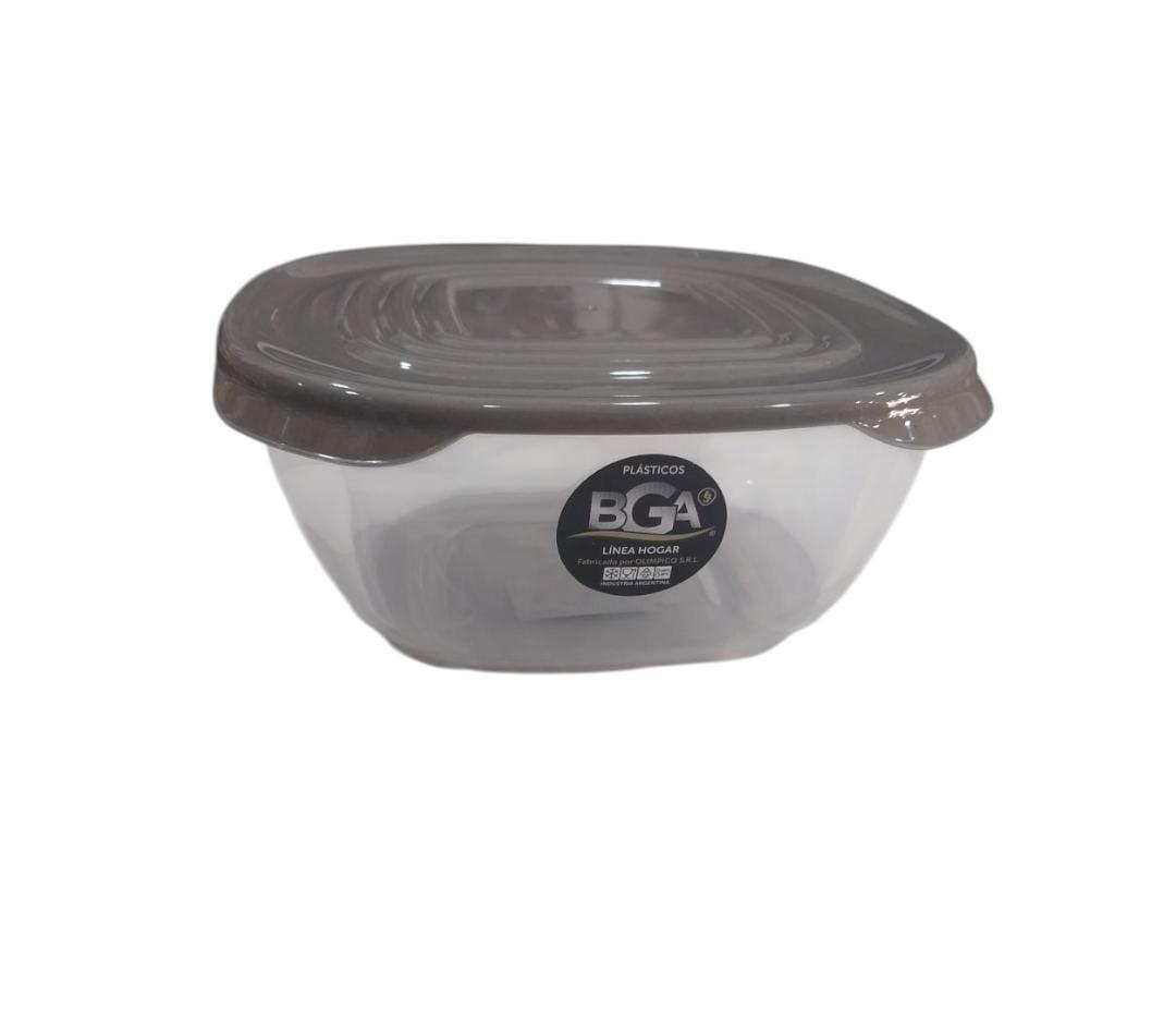 TUPPER HERMETICO PLASTICO CUADRADO 0.75LTS